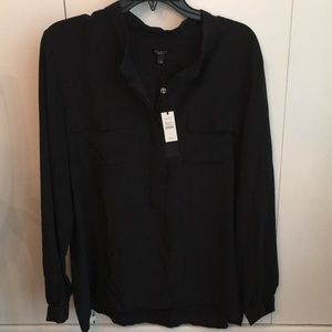 Talbots Black Blouse